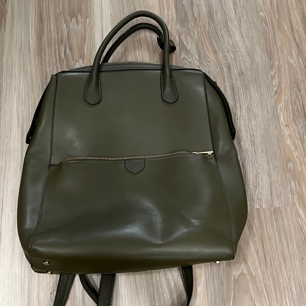 Green laptop backpack